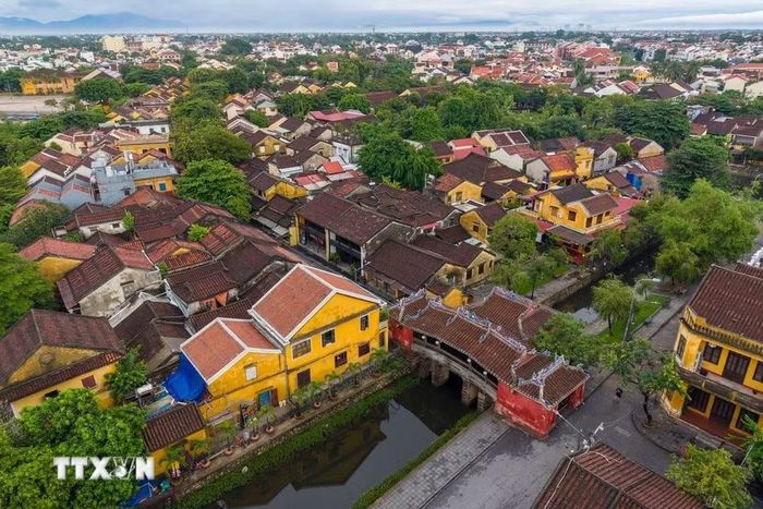 Chùa Cầu là một điểm nhấn đặc biệt, đánh dấu khu vực từng gắn với cộng đồng thương nhân Nhật Bản tại Hội An vào đầu thế kỷ XVII. (Ảnh: Phạm Tuấn Anh/TTXVN)