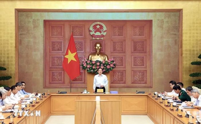Phó Thủ tướng Hồ Quốc Dũng chủ trì cuộc họp Hội đồng thẩm định điều chỉnh Quy hoạch lâm nghiệp thời kỳ 2021-2030, tầm nhìn đến 2050. (Ảnh: Tuấn Anh/TTXVN)