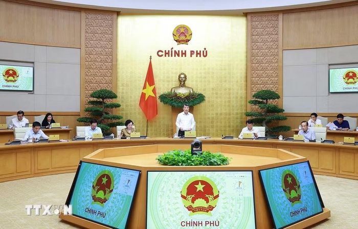 Thủ tướng Lê Minh Hưng chủ trì Phiên họp Chính phủ chuyên đề về xây dựng pháp luật tháng 9 năm 2026. (Ảnh: Dương Giang/TTXVN)