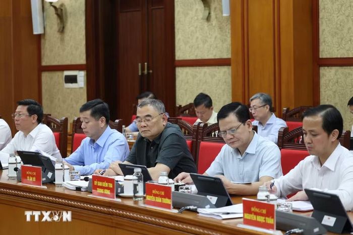 Các đại biểu tham dự Phiên họp thứ hai Thường trực Ban Chỉ đạo Trung ương về sửa đổi, bổ sung Điều lệ Đảng. (Ảnh: Thống Nhất/TTXVN)