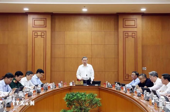 Tổng Bí thư, Chủ tịch nước Tô Lâm phát biểu chỉ đạo. (Ảnh: Thống Nhất/TTXVN)