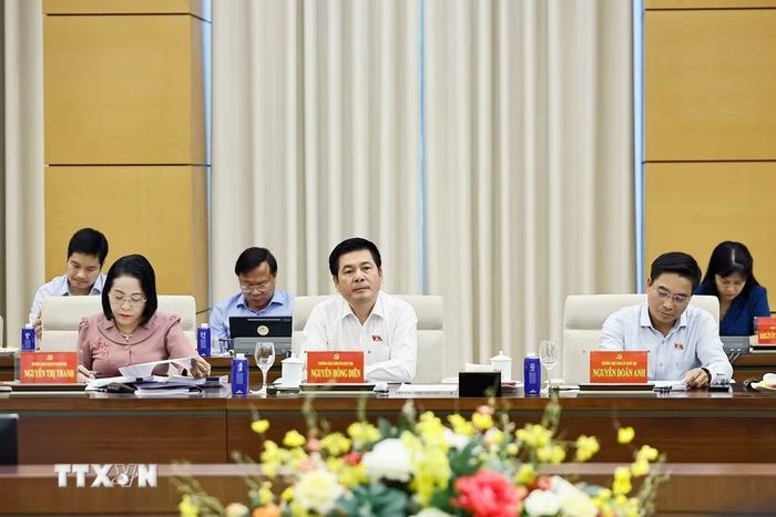 Lãnh đạo Quốc hội dự hội nghị. (Ảnh: Doãn Tấn/TTXVN)