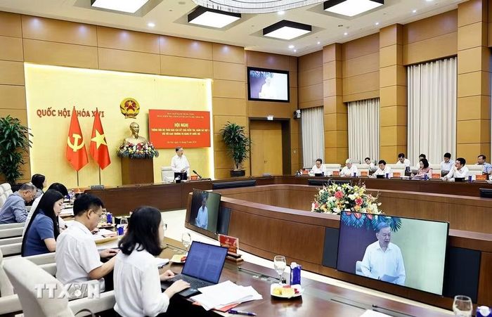 Tổng Bí thư, Chủ tịch nước Tô Lâm, Trưởng Đoàn Kiểm tra, giám sát số 218 phát biểu. (Ảnh: Doãn Tấn/TTXVN)