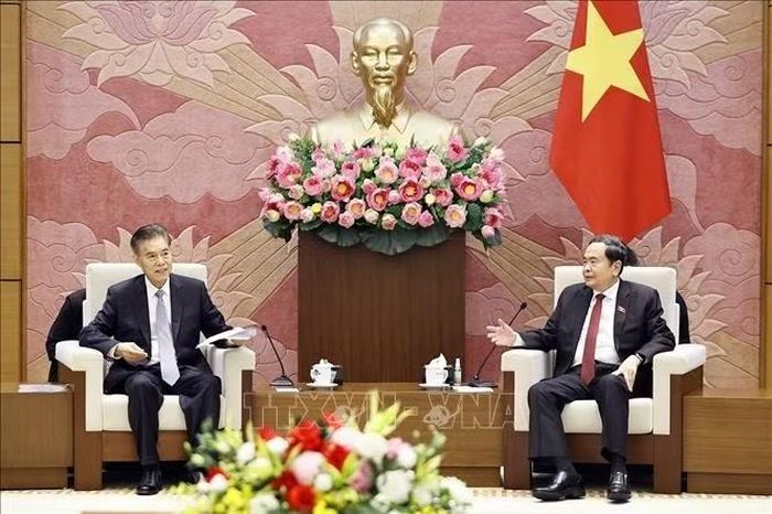 Chủ tịch Quốc hội Trần Thanh Mẫn tiếp Chủ nhiệm Ủy ban Tài chính - Kinh tế của Nhân đại toàn quốc Trung Quốc Chung Sơn.