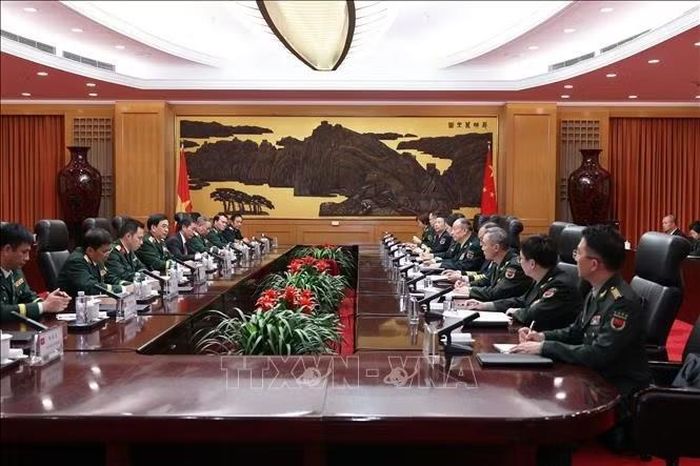 Quang cảnh buổi hội kiến. Ảnh: TTXVN phát