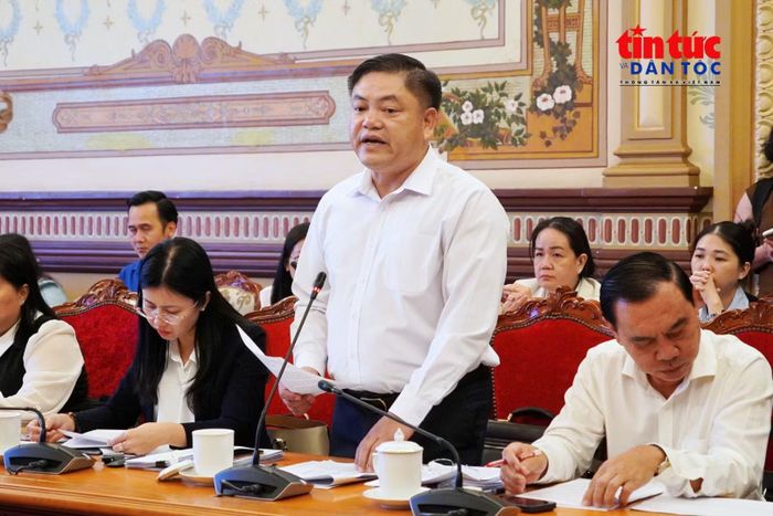 Ông Vũ Ngọc Đăng, Chi cục trưởng Chi cục Phát triển Nông thôn (Sở NN&MT TP Hồ Chí Minh), phát biểu tại Hội nghị.