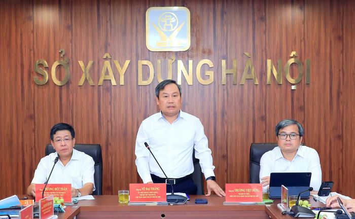 Chủ tịch UBND TP Hà Nội Vũ Đại Thắng chủ trì buổi làm việc với Sở Xây dựng Hà Nội.