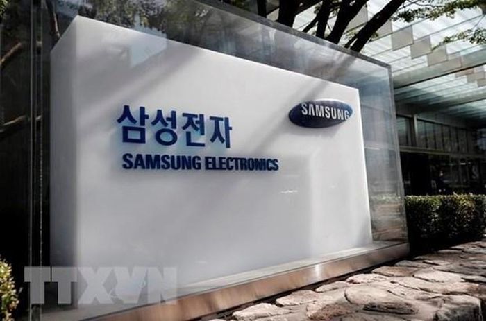 Biểu tượng của hãng điện tử Samsung Electronics. Ảnh: TTXVN