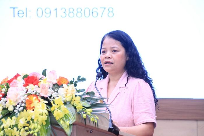 PGS.TS. Trần Thị Minh Thi, Phó Viện trưởng Viện Thông tin Khoa học xã hội, phát biểu