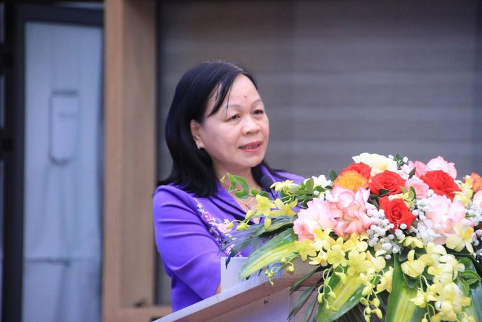 Bà Nguyễn Thị Mai Hoa, Phó Chủ nhiệm Ủy ban Văn hóa - Xã hội của Quốc hội khóa XV, phát biểu