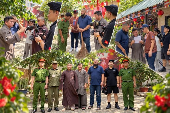 Ekip của anh Thân phối hợp cùng Ủy ban MTTQ Việt Nam phường Bình Thạnh thực hiện nội dung tuyên truyền phòng, chống ma túy