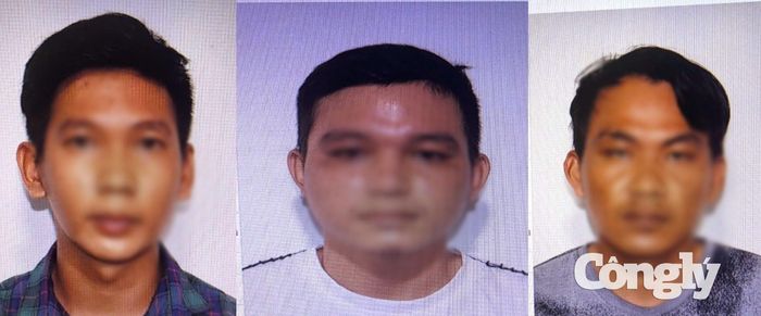 Các bị can Nguyễn Anh Thân, Nguyễn Trường Khải, Nguyễn Văn Thanh (từ trái qua)