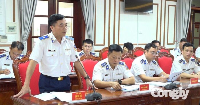 Thiếu tướng Đào Bá Việt, Tư lệnh Vùng Cảnh sát biển 4 phát biểu tại Hội nghị