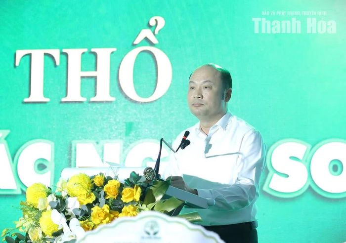 Phó Chủ tịch UBND tỉnh Cao Văn Cường phát biểu tại buổi lễ.
