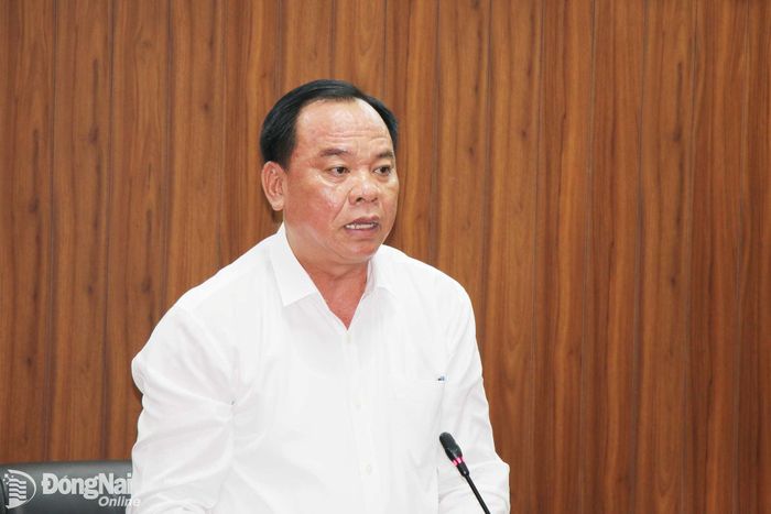 Phó Bí thư Thành ủy Võ Tấn Đức phát biểu kết luận tại buổi làm việc. Ảnh: Hải Quân