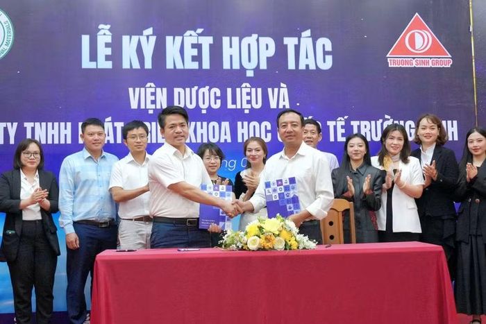 Viện Dược liệu và Công ty TNHH Phát triển Khoa học Quốc tế Trường Sinh hợp tác nghiên cứu, phát triển vùng trồng, chế biến và sản xuất sản phẩm từ dược liệu. Ảnh: Hà Duy