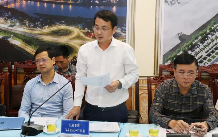 Đại diện các địa phương trao đổi về tiến độ thu ngân sách và giải ngân vốn đầu tư công.