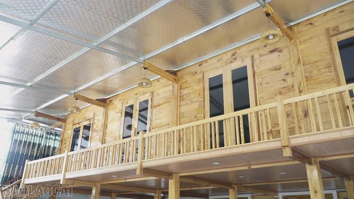 Ngôi nhà sàn được gia đình chị Đặng Thu Hương, thôn Trạm Tấu dùng phục vụ du khách lưu trú.