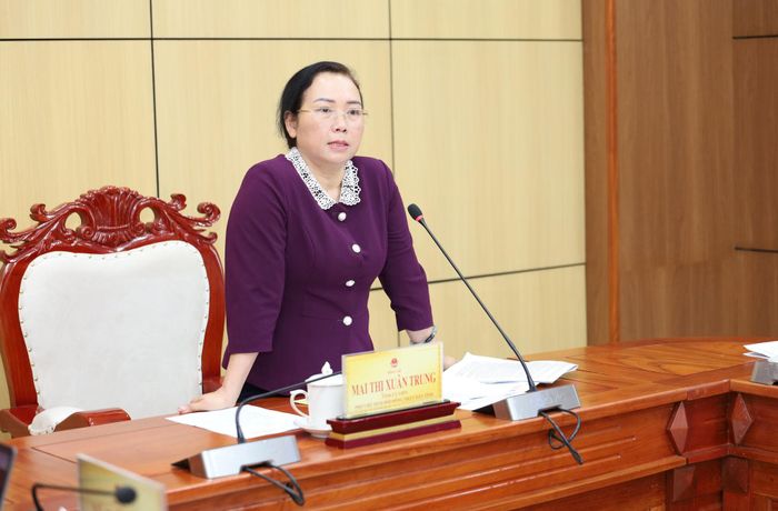 Tỉnh ủy viên, Phó Chủ tịch HĐND tỉnh Lâm Đồng Mai Thị Xuân Trung kết luận tại buổi tiếp công dân