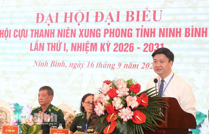 Đồng chí Trần Ngọc Nam, Tỉnh ủy viên, Phó Chủ tịch Ủy ban MTTQ Việt Nam tỉnh, Bí thư Tỉnh đoàn phát biểu khai mạc Đại hội.