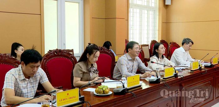 Các đại biểu phường Đồng Hới tham dự buổi làm việc - Ảnh: H.Tr