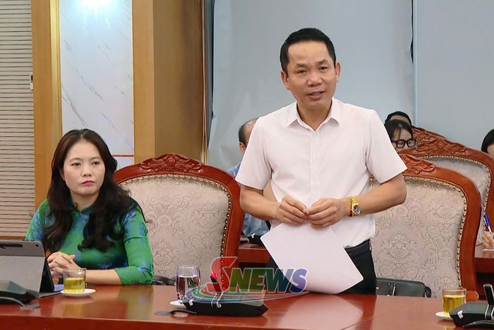 Đồng chí Chánh Thanh tra tỉnh phát biểu tại Hội nghị