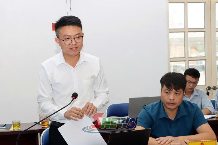 Lãnh đạo xã Phiêng Pằn phát biểu tại chương trình khảo sát.