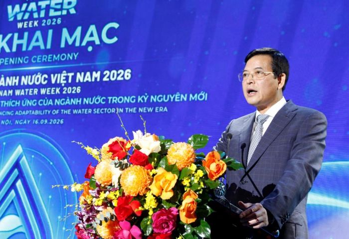 Thứ trưởng Bùi Xuân Dũng phát biểu khai mạc Tuần lễ ngành Nước Việt Nam 2026