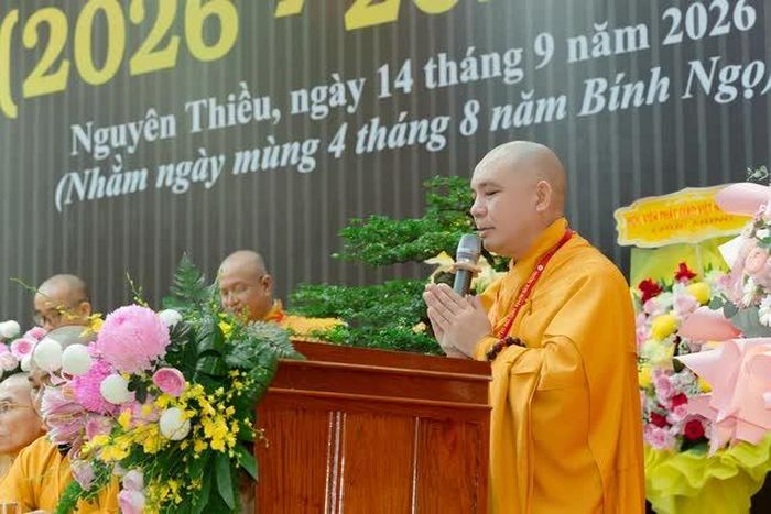 Thượng tọa Thích Đồng Thành phát biểu khai mạc