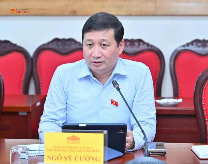 ĐBQH hoạt động chuyên trách tại Ủy ban Khoa học, Công nghệ và Môi trường Ngô Sỹ Cường phát biểu