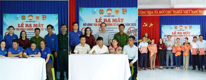 Nhân rộng mô hình “Gia đình 5 không về ma túy” tại các thôn trên địa bàn xã Hiệp Đức.