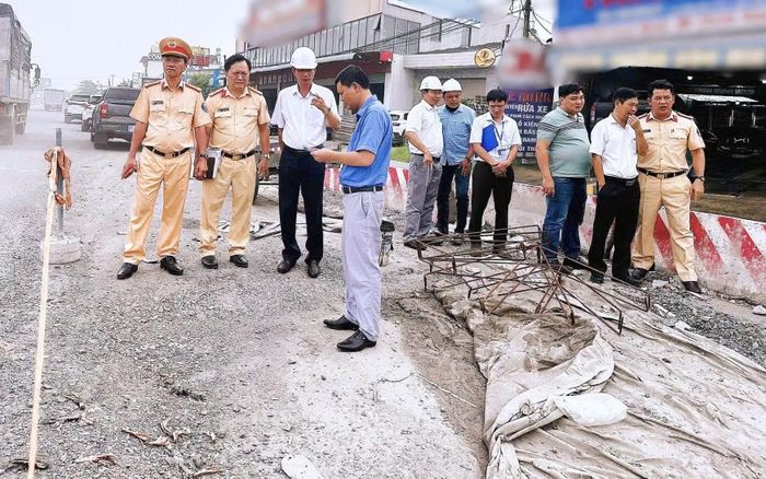 Đoàn liên ngành kiểm tra việc sửa chữa mặt đường tuyến QL51.