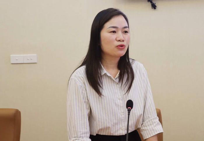 Bà Nguyễn Minh Kim, Chuyên viên Phòng Giám sát và Kiểm tra Cục Phòng, chống rửa tiền, Ngân hàng Nhà nước Việt Nam.