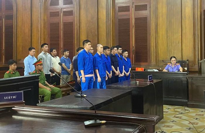Các bị cáo tại tòa.