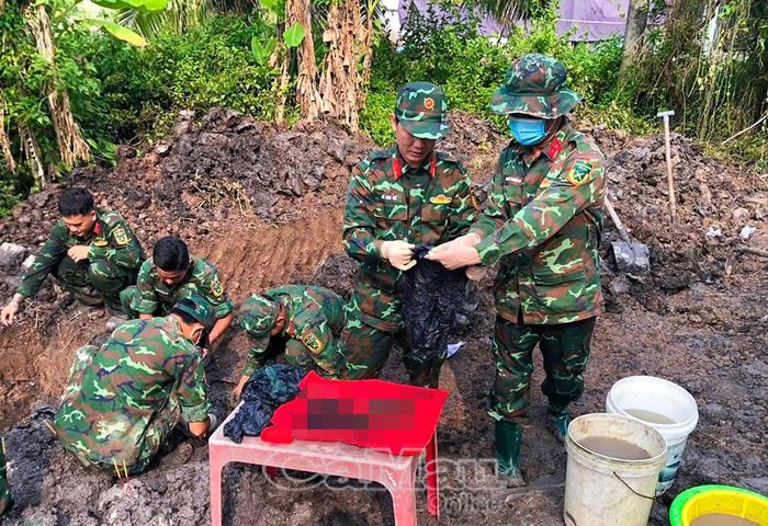 Đội tìm kiếm, quy tập hài cốt liệt sĩ, Bộ CHQS tỉnh Cà Mau tìm thấy hài cốt và di vật của các liệt sĩ sau thời gian nỗ lực tìm kiếm.