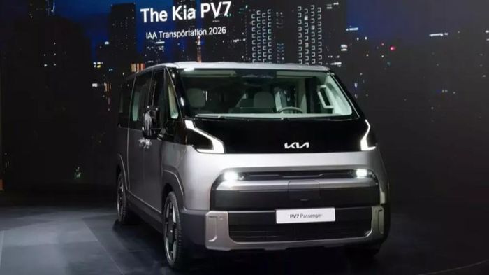 Xe van thuần điện Kia PV7 tại triển lãm IAA Transportation 2026. Ảnh: Kia.