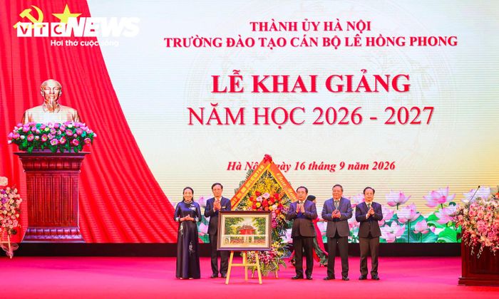 Lễ khai giảng năm học 2026-2027 của Trường Đào tạo cán bộ Lê Hồng Phong. (Ảnh: Minh Đức)