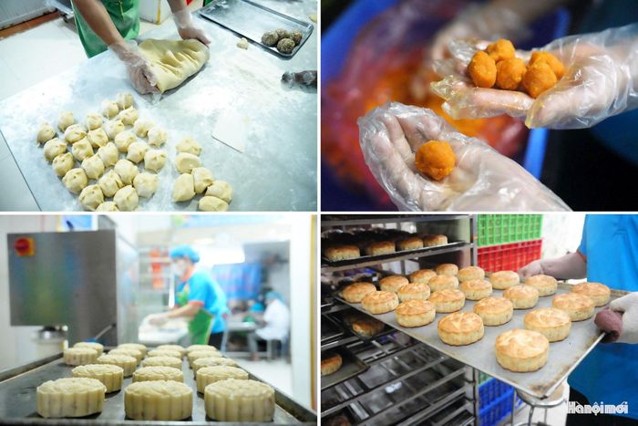 Các công đoạn từ trộn bột, nhồi nhân, cho vào khuôn, ép tạo hình đến phết lòng đỏ trứng đều được thực hiện thủ công, tỉ mỉ. Bánh được nướng hai lần để giữ vỏ vàng óng, thơm bùi mà không bị khô, Nhằm đáp ứng khẩu vị hiện đại, công thức được gia giảm bớt độ ngọt, giảm calo nhưng vẫn giữ được hương vị truyền thống.