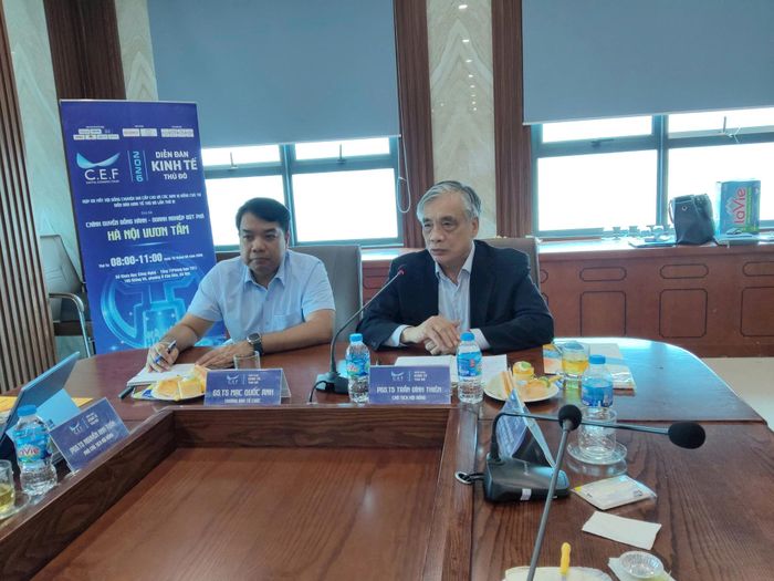 PGS.TS Trần Đình Thiên, nguyên Viện trưởng Viện Kinh tế Việt Nam, thành viên Tổ tư vấn kinh tế của Thủ tướng Chính phủ, Chủ tịch Hội đồng chuyên gia cấp cao CEF. Ảnh: Khắc Kiên