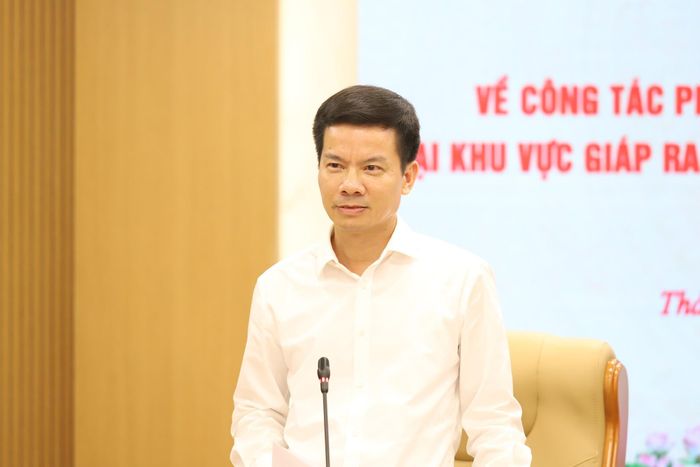 Phó Chủ tịch UBND thành phố Hà Nội Bùi Duy Cường phát biểu. Ảnh: Nông Vui.