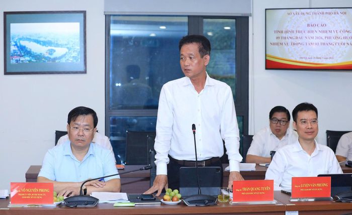 Đại diện lãnh đạo các đơn vị phát biểu tại buổi làm việc. Ảnh: Viết Thành