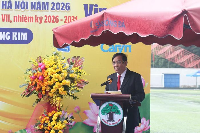 Ông Nguyễn Thanh Bình - Chủ tịch Hội Người cao tuổi Việt Nam phát biểu tại chương trình.