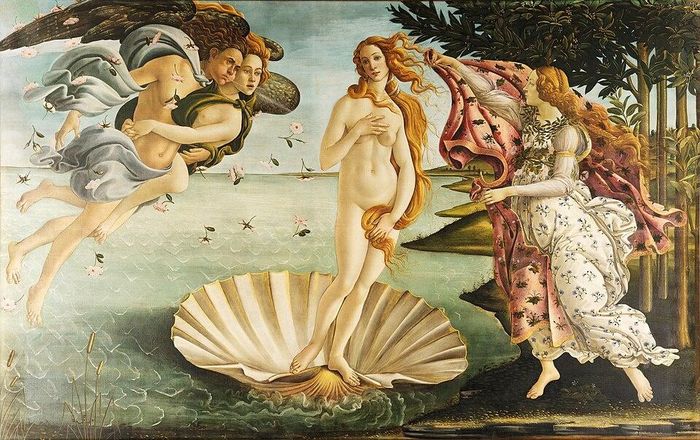  Kiệt tác Sự ra đời của thần Vệ Nữ (The birth of Venus) do danh họa Sandro Botticelli sáng tác khoảng năm 1485. Ảnh: Wikipedia. 
