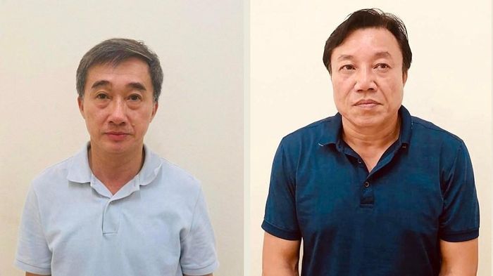 Ông Trần Văn Thuấn (ảnh trái) và ông Nguyễn Huy Ngọc