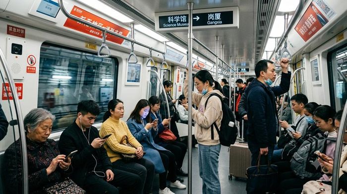 Để xây dựng văn hóa giao thông, Quảng Châu đề xuất phạt hành vi bật nhạc lớn. Ảnh minh họa: AI