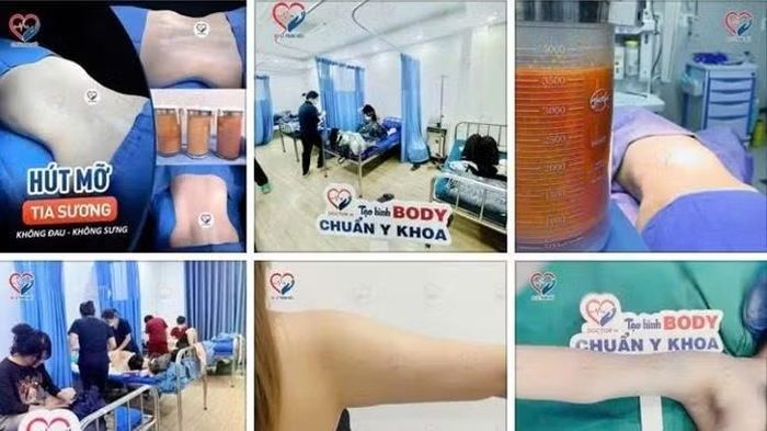 Một số nội dung quảng cáo dịch vụ thẩm mỹ của cơ sở Julia Aesthetic được đăng tải trên mạng xã hội. (Ảnh: Công an Hà Nội)