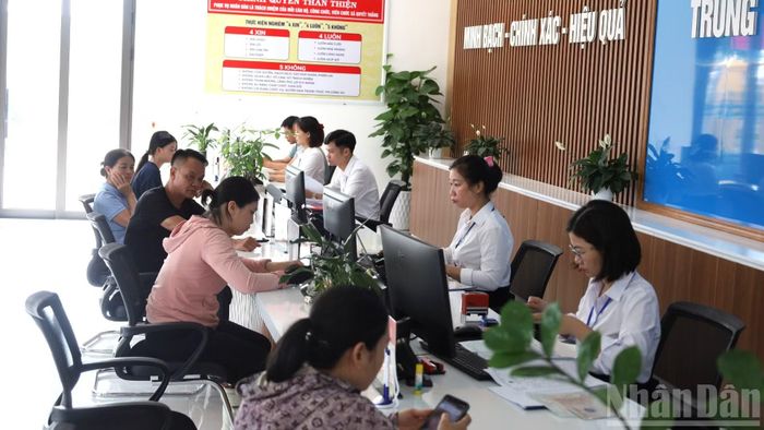 Tại xã Quyết Thắng, thời gian giải quyết thủ tục hành chính bình quân giảm khoảng 50% so trước khi sắp xếp đơn vị hành chính.