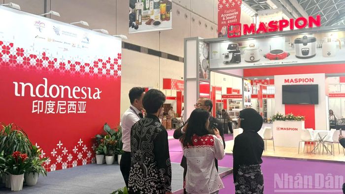 Gian hàng quốc gia của Indonesia.