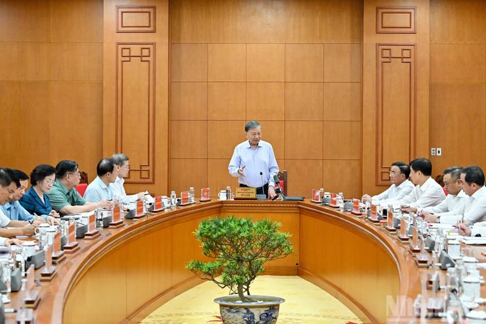 Tổng Bí thư, Chủ tịch nước Tô Lâm phát biểu tại cuộc họp Thường trực Ban Chỉ đạo Trung ương về phòng, chống tham nhũng, lãng phí, tiêu cực.