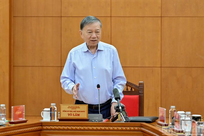 Tổng Bí thư, Chủ tịch nước Tô Lâm phát biểu tại cuộc họp Thường trực Ban Chỉ đạo Trung ương về phòng, chống tham nhũng, lãng phí, tiêu cực.